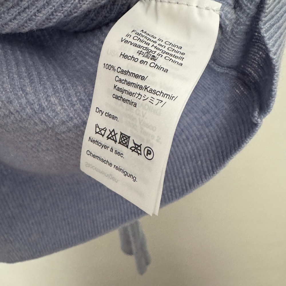 Madewell: Cashmere Sweatshirt in Heather Perri Blue (Size S) - Picture 5 of 6